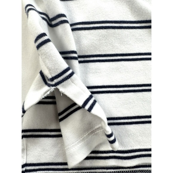 Polo Ralph Lauren Men's XL White Blue Striped Polo Shirt Short Sleeve Blue Pony - Picture 6 of 9